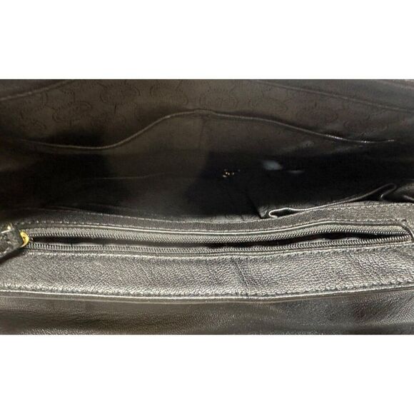 Michael Kors Ava Black Leather Handbag Crossbody Gold Hardware - Picture 8 of 9